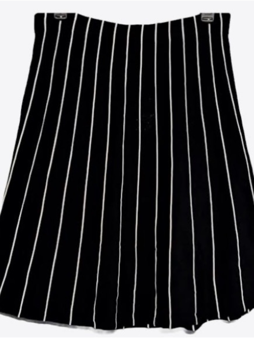 Lauren Ralph Lauren Black Skirt with White Pinstripes